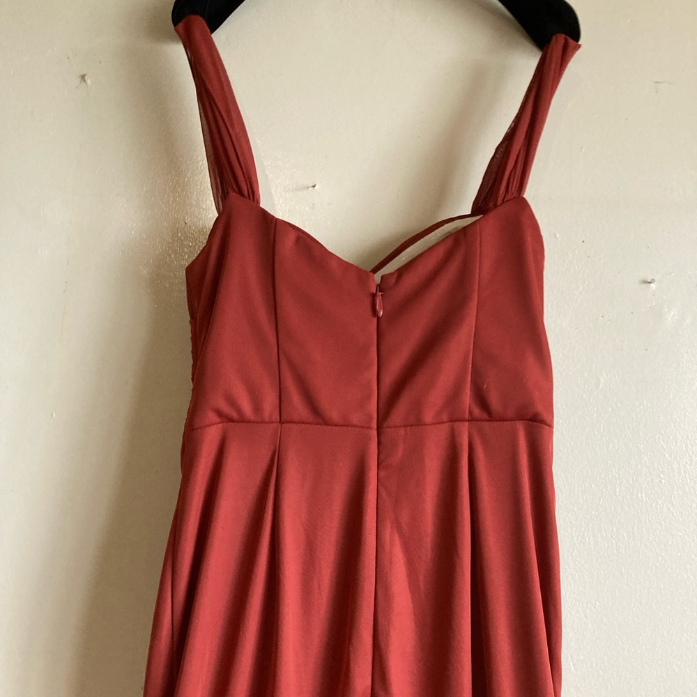 Azazie Yola Rust Bridesmaid Dress - Picture 7 of 10